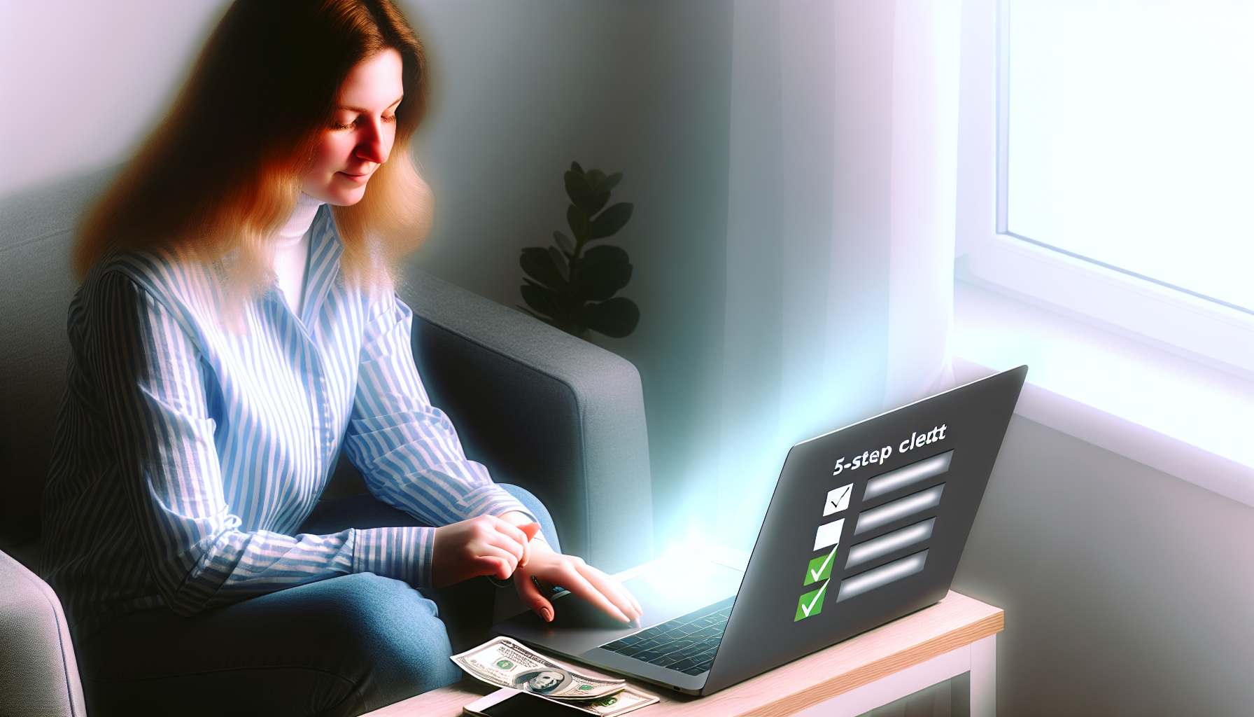 Женщина планирует бюджет