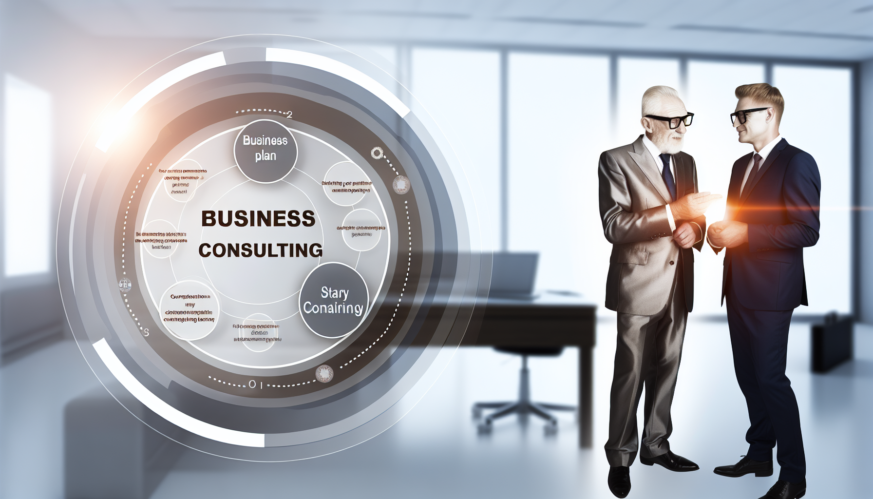 Business consultant explaining plan