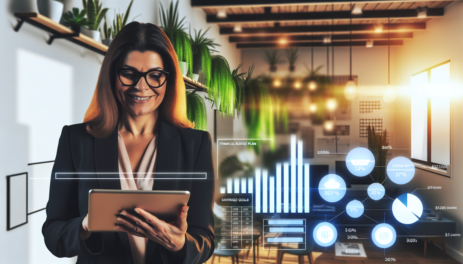 Специалистка анализирует бюджет