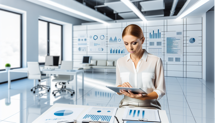 Аналитик изучает графики