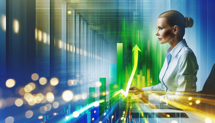 Аналитик изучает графики