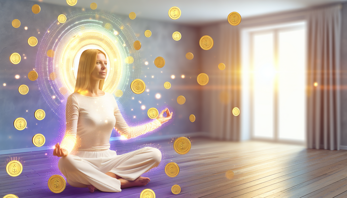 Женщина привлекает изобилие