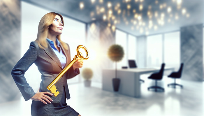 Уверенная женщина ключ