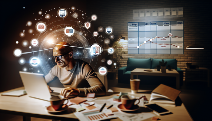 Entrepreneur planning digital products