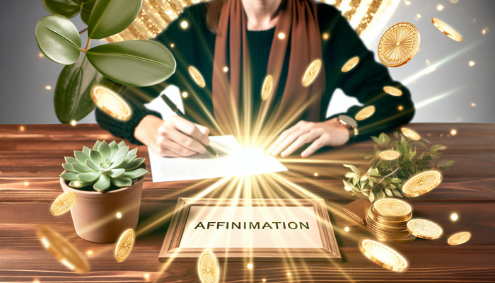 Человек пишет аффирмацию