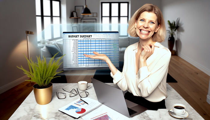 Уверенная женщина планирует бюджет
