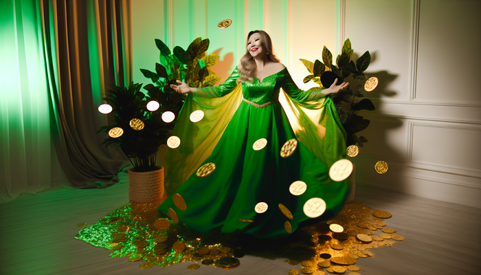 Улыбающаяся женщина золото