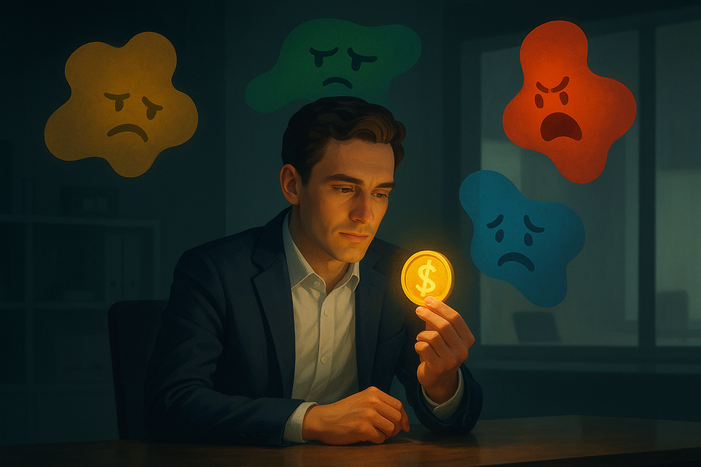 Emotion coin contemplation