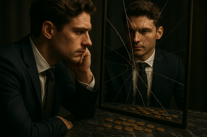 pensive businessman identity