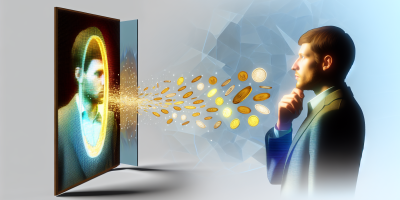 Человек отражающий богатство