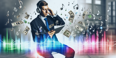 Бизнесмен анализирует финансы