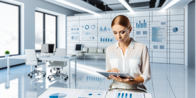 Аналитик изучает графики