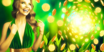 Улыбающаяся женщина с богатством