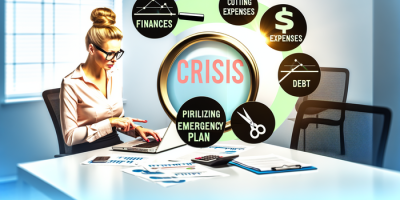 Professional creating crisis budget