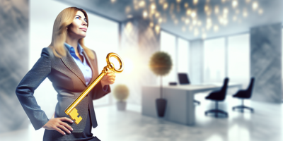 Уверенная женщина ключ