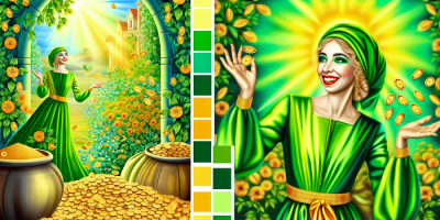 Улыбающаяся женщина изобилие