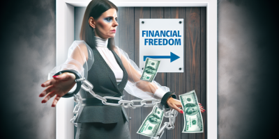 Скованная деньгами женщина