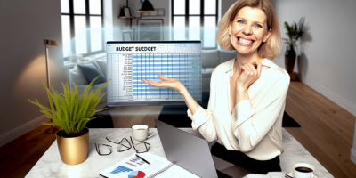Уверенная женщина планирует бюджет