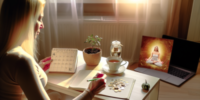 Женщина практикует финансовую благодарность