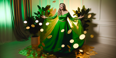 Улыбающаяся женщина золото