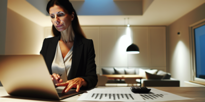 Professional woman budgeting