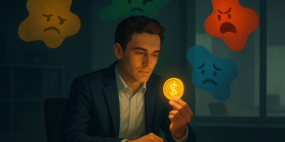 Emotion coin contemplation